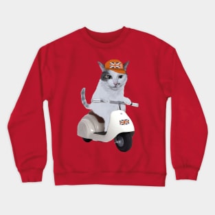 Cat in scooter Crewneck Sweatshirt